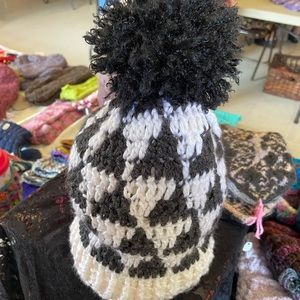 Handmade crochet Faux Pom hat